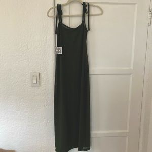 Mesh Midi Green Dress - Shop by B Co